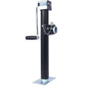Weld-On Pipe-Mount Swivel Trailer Jack, 5,000 Lbs. 15-1 2 Inches Vertical Travel, Black