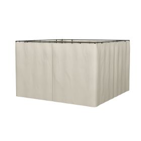 9.84' x 11.8' Gazebo Sidewall Set with Hooks/C-Rings, Beige