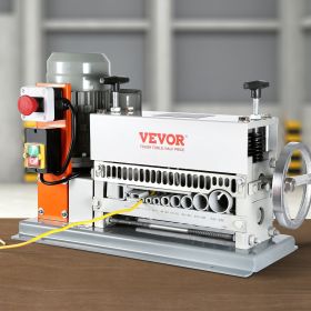 Automatic Wire Stripping Machine, 0.06''-1.42'' Electric Motorized Cable Stripper, 370 W, 88 Ft/min Wire Peeler With An Extra Manual Crank, 11 Ch (Option: Blue)