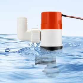 Livewell Pump For Boat 12V 1100GPH Livewell Aerator Pump Straight 2 Inlets (Option: Orange)