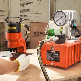 Electric Hydraulic Pump, 10000 PSI 750W 110V 488 In³/8L Capacity, Single Acting Solenoid Valve, Electric Driven Hydraulic Pump Power Pack Unit Wi (Option: Multicolor)