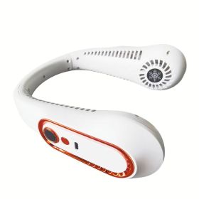 Portable 5 Speed USB Rechargeable Neck Fan Turbo Quiet Personal Bladeless Cooler Fan (US Logistics For USPS/DHL/Fedex/UPS. No designated logistic (Option: Default title)