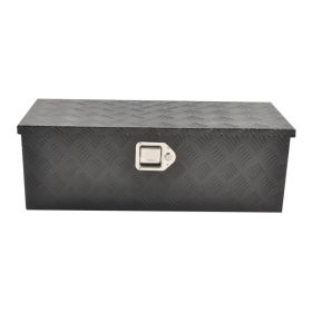 Black Aluminum Tool Storage Box Fit For Pickup Truck Bed + Lock MT018003(Ban the sale oF Amazon & Temu)(No refunds without reason) (Option: 34211444)