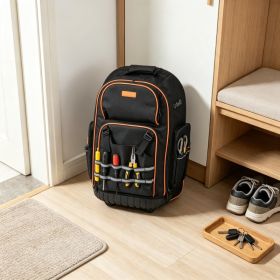Rolling Tool Backpack, 110 lbs Capacity,  Telescoping Handle & Stable Base, for Construction & Mechanic Use (Option: 50487580)