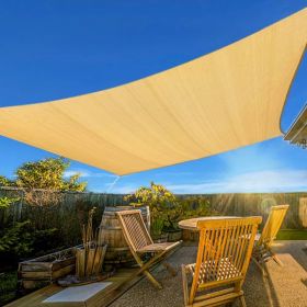 6'X8' Sand-colored HDPE Sunshade Sail (Option: Default title)
