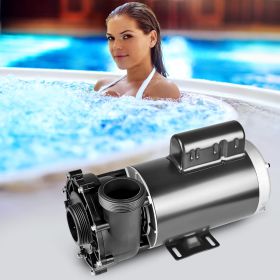 2 Speed SPA Pump, 56-Frame, AC220-240V Hot Tub SPA Pump, 3HP/200GPM/65.61ft High Speed Or 0.4HP/100GPM/16.07ft Low Speed, 2' Port 90° Rotational (Option: Black)