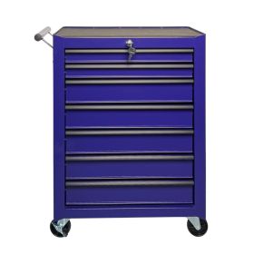 Rolling Metal Tool Chest with 7 Drawers, 20" 7-Drawer Tool Chest Cabinet with Ball Bearing Drawer Slides, Steel Tool Storage Box Organizer -PURPL (Option: PURPLE)